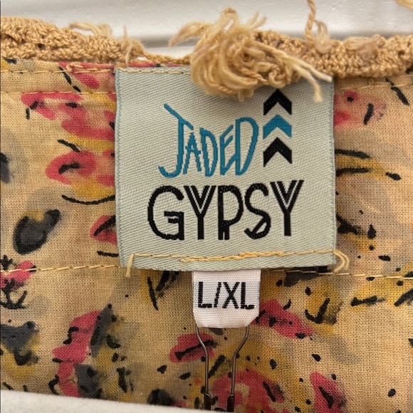 Jaded Gypsy Floral Patchwork Wrap Top Cheerful Walks Wrap - Picture 3 of 10